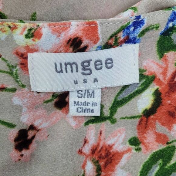 Umgee Womens Floral Kimono S/M Cover Up Lace Boho Oversized Open Front Relaxed - Picture 5 of 7